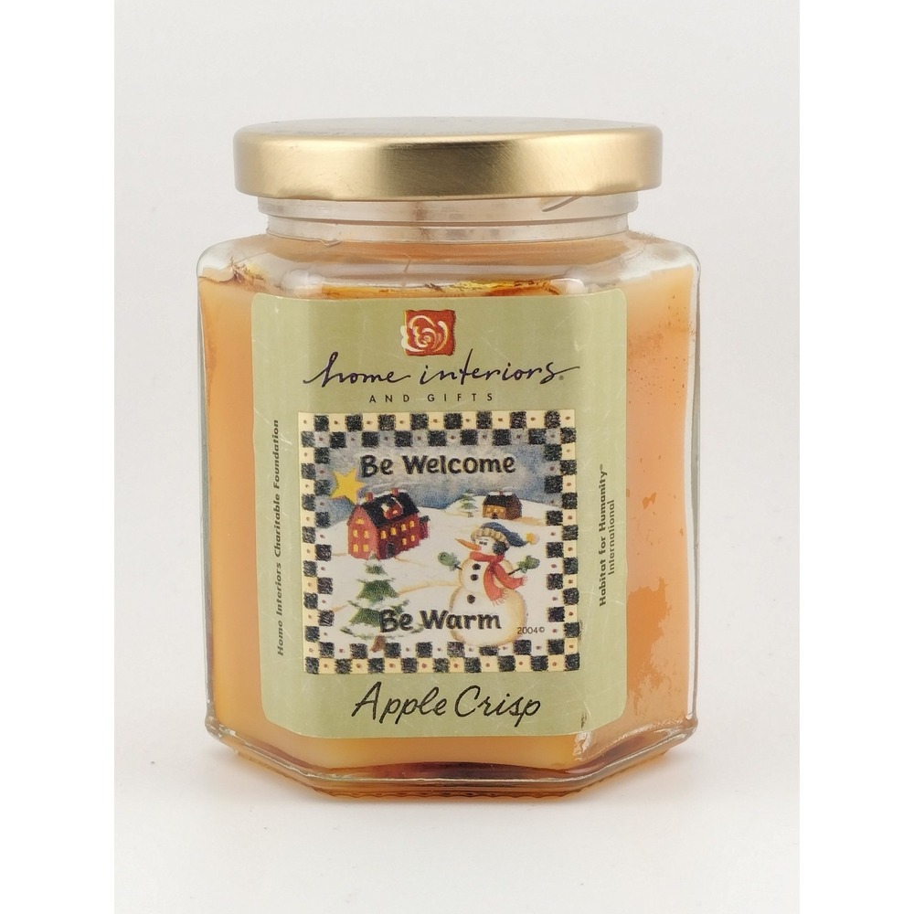 Home interiors apple crisp scent candle 7.5 oz
